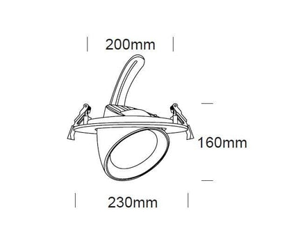 Lumexa LED Downlight Adjustable 48 W Round Osram