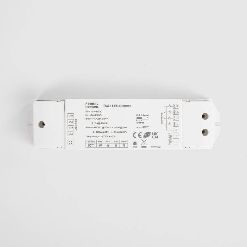Striparo DALI DT6/DT8 4-kanaals LED-strip dimmer