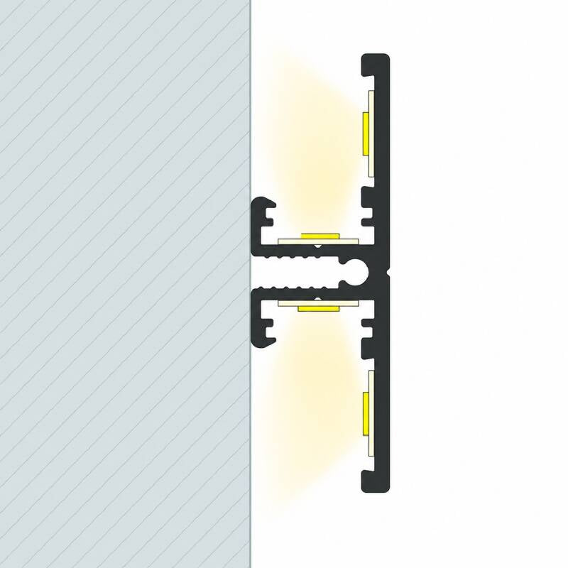 Lumexa Dubbel Aluminium Opbouw Profiel 1m voor LED-strip