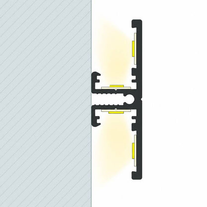 Lumexa Dubbel Aluminium Opbouw Profiel 1m voor LED-strip