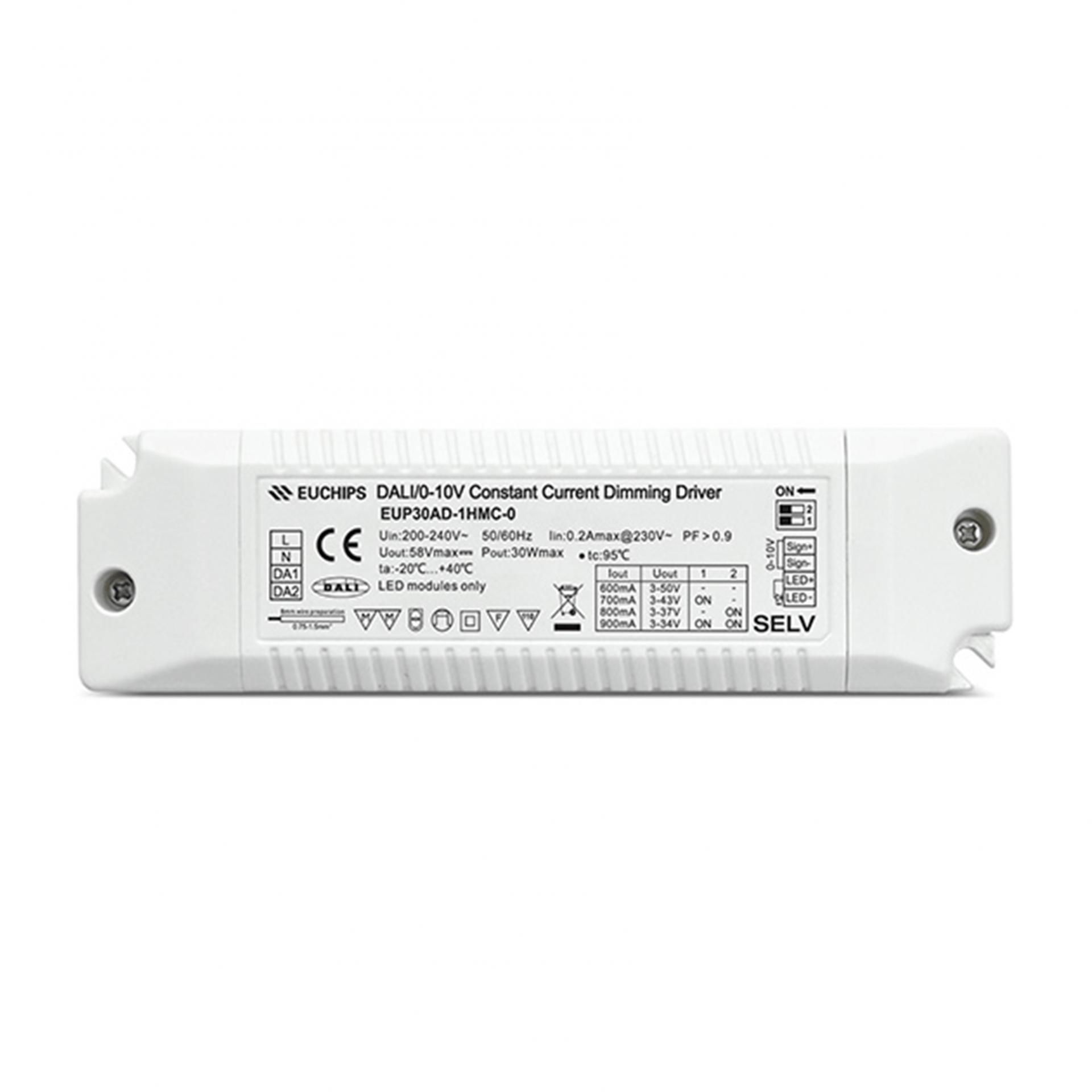 1-10V & DALI Constant Current Dimbaar Driver 30W