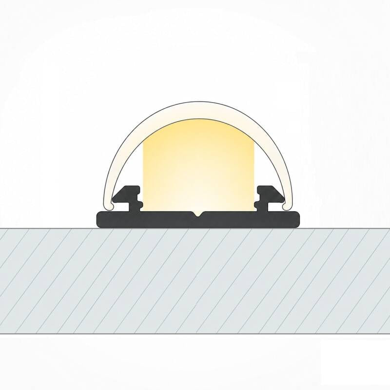 Lumexa Flexibele Aluminium Opbouw Profiel 1m voor LED-strip tot 12 mm