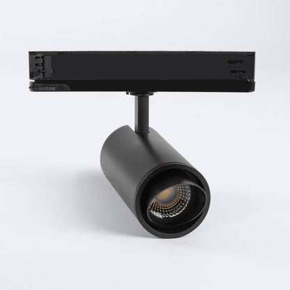 Fasanivo 3-fase railspot 30W CCT DALI dimbaar zwart cilinder