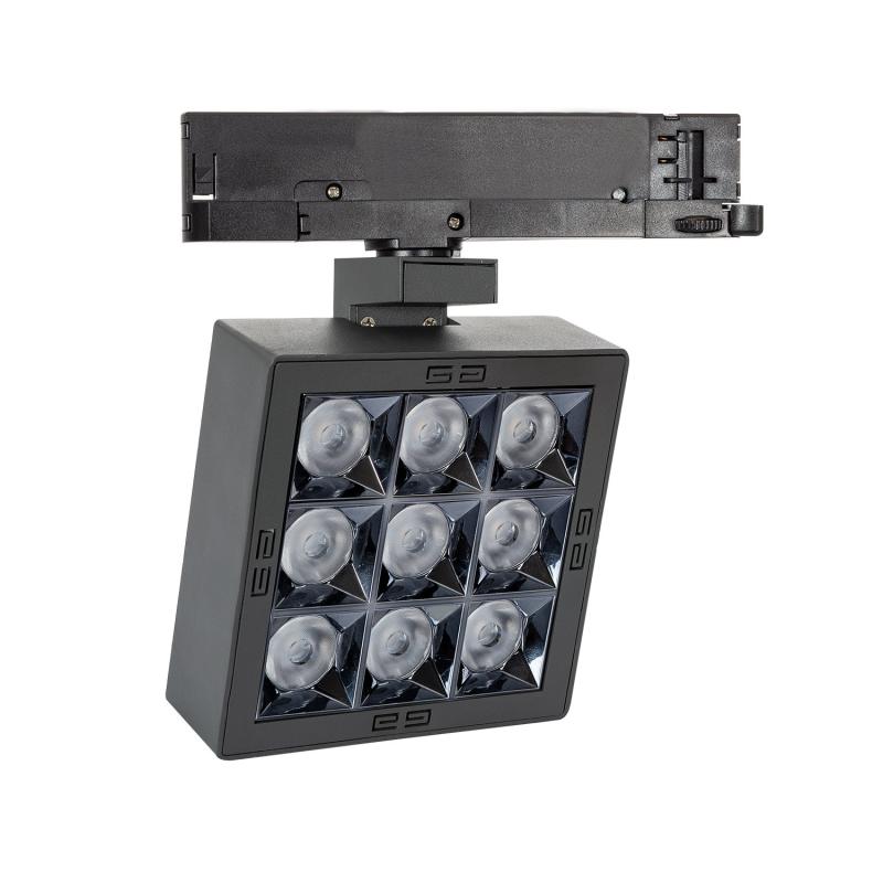 Marlino LED 3-fase railspot zwart zijaanzicht