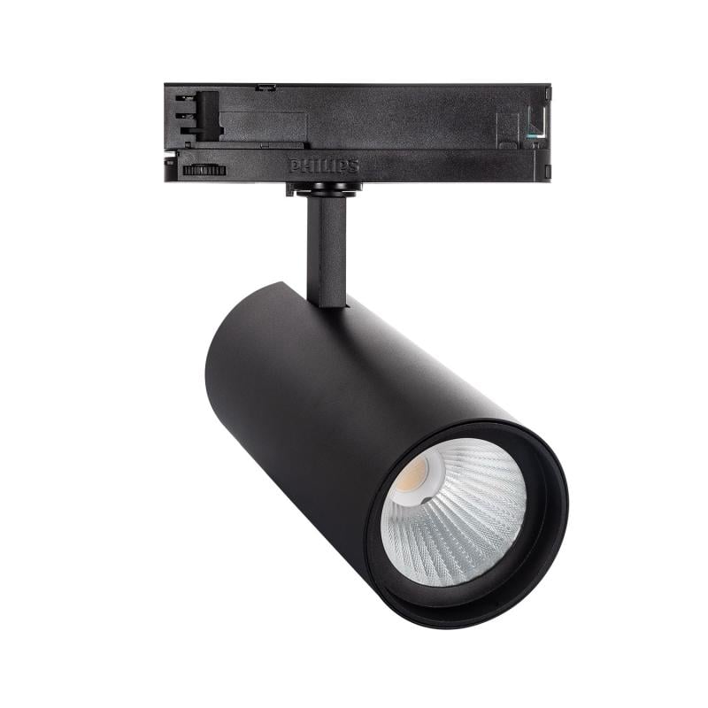 Angelaro LED 3-fase railspot zwart zijaanzicht