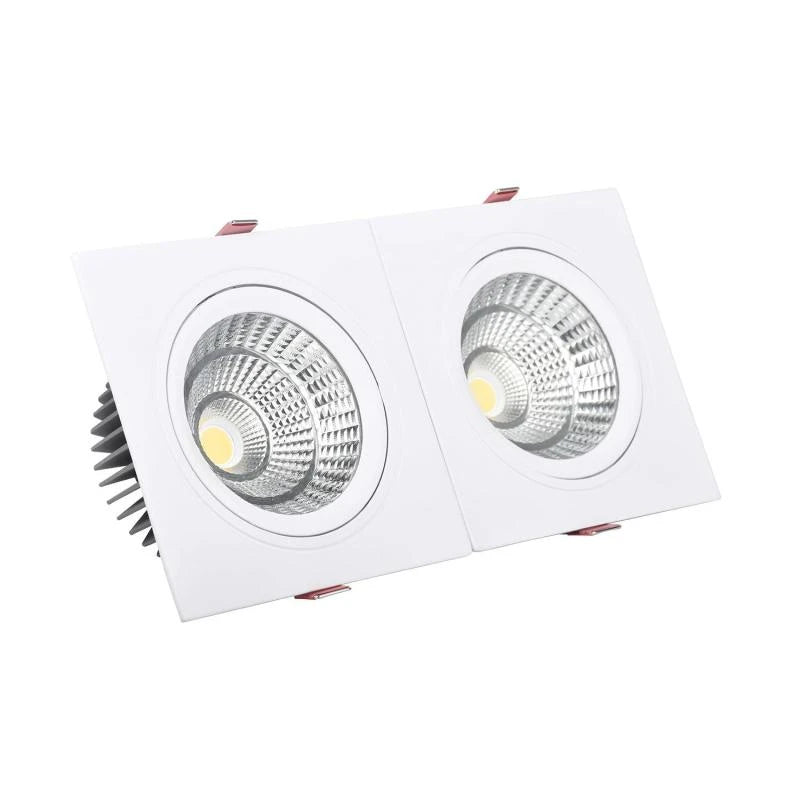 Duoparo LED inbouw downlight rechthoekig dubbel 30W packshot