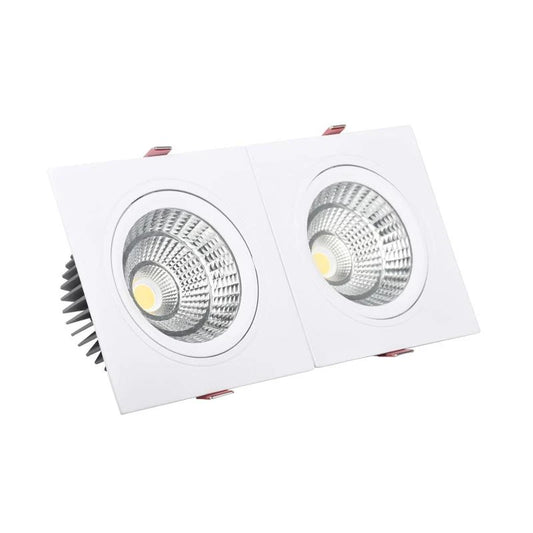 Duoparo LED inbouw downlight rechthoekig dubbel 30W packshot