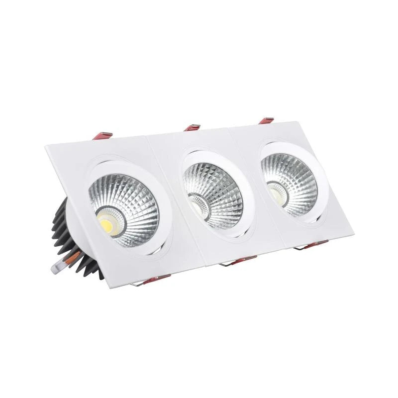 Triparo LED inbouw downlight rechthoekig triple 45W packshot
