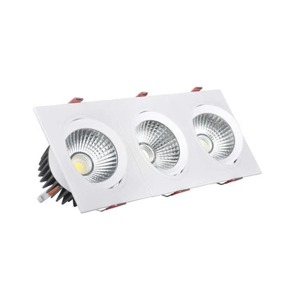 Triparo LED inbouw downlight rechthoekig triple 45W packshot