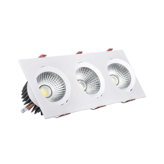 Triparo LED inbouw downlight rechthoekig triple 45W packshot