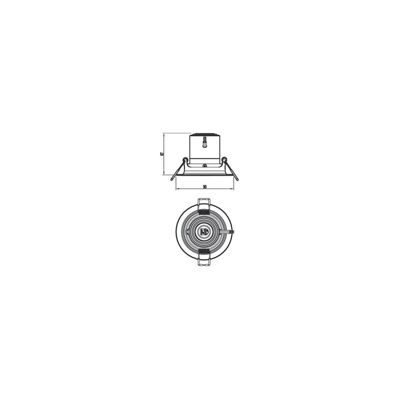 Philips Pomeron SceneSwitch LED Downlight 3W Richtbaar Zaagmaat Ø70 mm