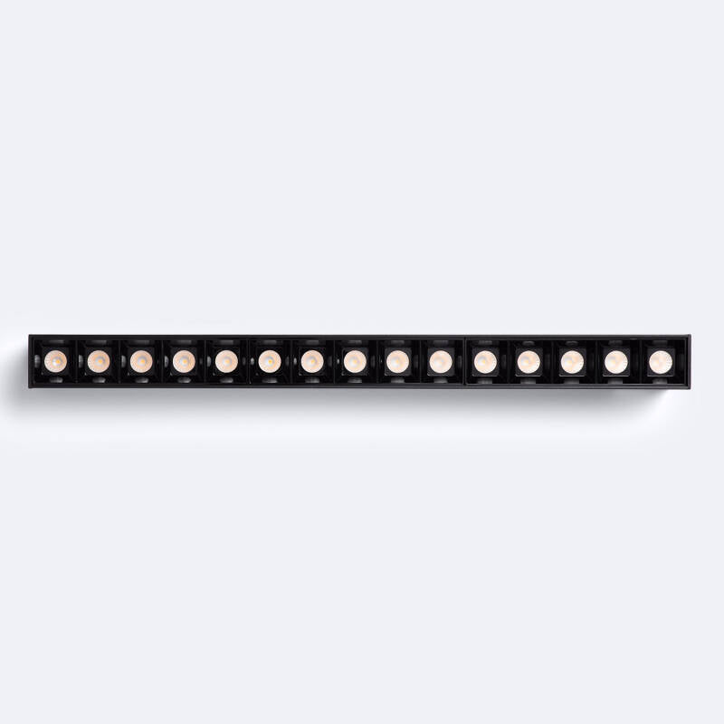 Optivaro lineaire LED opbouwspot zwart optiek