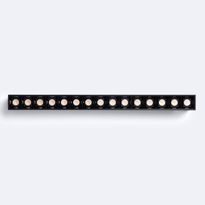 Optivaro lineaire LED opbouwspot zwart optiek