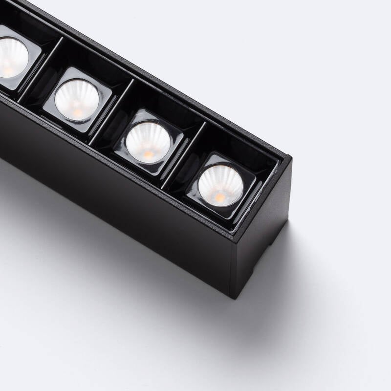 Optivaro lineaire LED opbouwspot zwart zijaanzicht