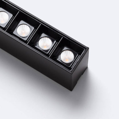 Optivaro lineaire LED opbouwspot zwart zijaanzicht