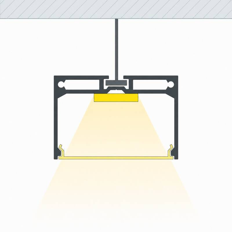Lumexa Groot aluminium Profiel Aluminium voor LED-strip tot 45 mm
