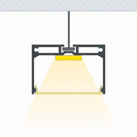 Lumexa Groot aluminium Profiel Aluminium voor LED-strip tot 45 mm