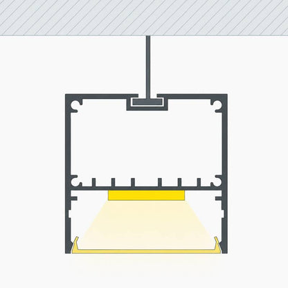 Lumexa Groot hangend Aluminium Profiel voor LED-strip tot 45 mm
