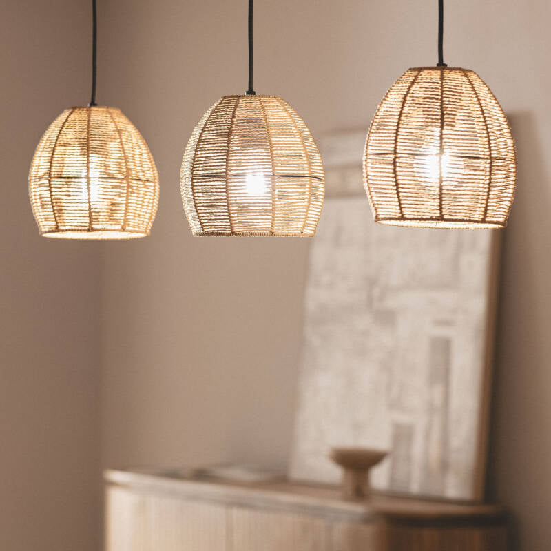 Lumexa Mahalivo Hanglamp Gevlochten Papier 3-lichts