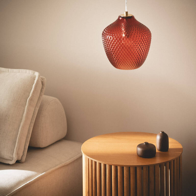 Lumexa Oradaro Hanglamp Metaal en Glas Rood