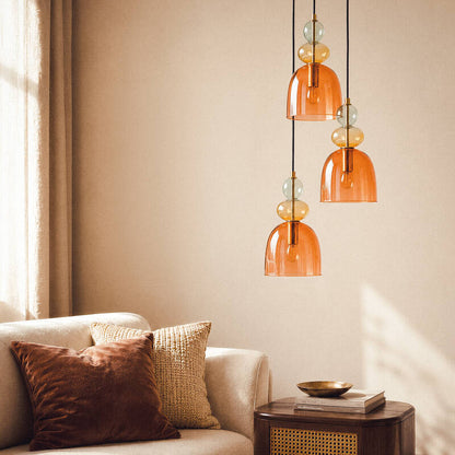 Lumexa Baudivo Hanglamp Metaal en Glas 3-lichts E14