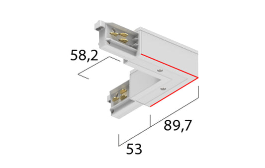 MacBright EUTRAC 3F OneTrack Hoekstuk 90gr Buiten