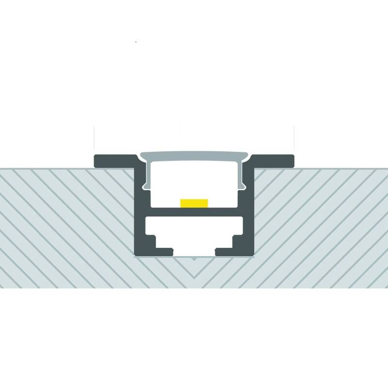 Lumexa Inbouw aluminium plafondprofiel met 1m Clips voor LED-strip tot 12 mm