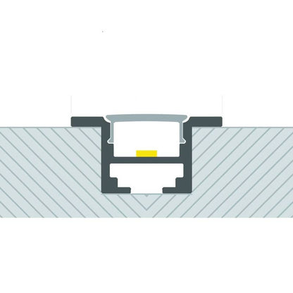 Lumexa Inbouw aluminium plafondprofiel met 1m Clips voor LED-strip tot 12 mm