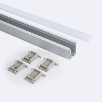 Lumexa Inbouw Aluminium Profiel 2m met doorlopende Cover voor LED-strip tot 19mm