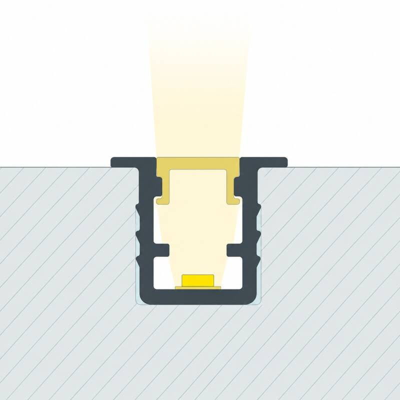 Lumexa Inbouw aluminium profiel 2m voor LED-strip tot 6 mm