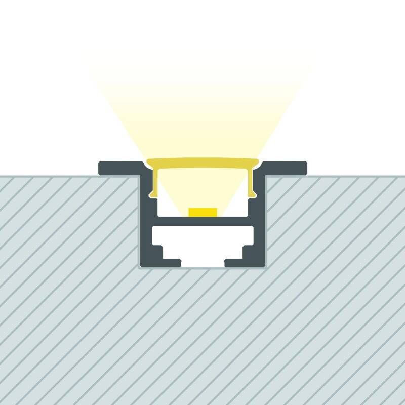 Lumexa Inbouw Aluminium Profiel met Clips voor LED-strip tot 12 mm