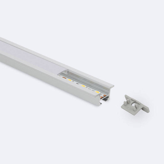 Aluminium profiel inbouw met clips | voor LED-strip tot 12mm