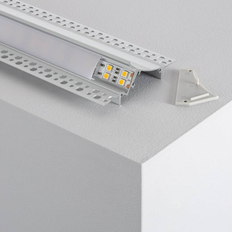Lumexa Inbouw Aluminium Profiel voor Gips/Gipsplaat met Doorlopende Afdekking Geschikt voor LED-strip tot 20 mm