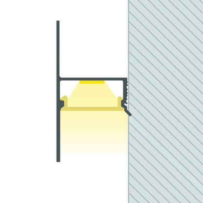 Lumexa Aluminium Profiel Inbouw voor Wand/Plafond met Doorlopende Afdekking Geschikt voor LED-strip tot 15 mm