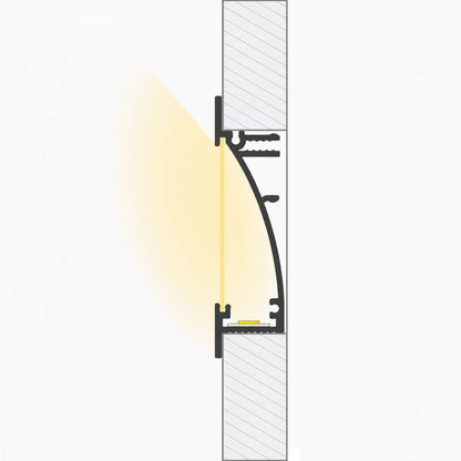 Lumexa Inbouw Profiel Aluminium 1m Diffuus Licht voor LED-strip tot 10 mm