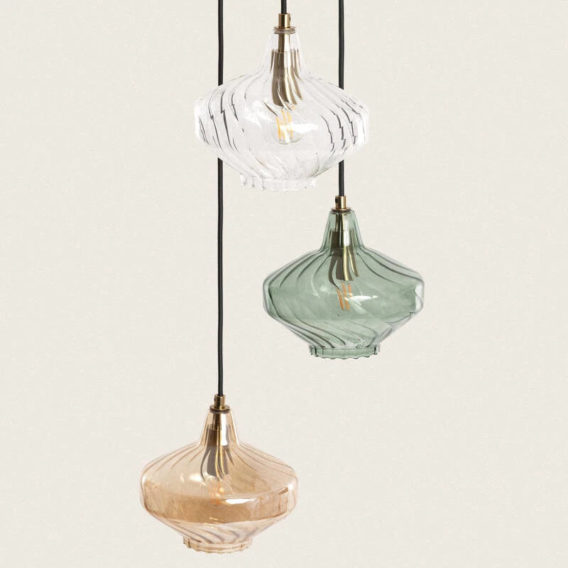 Lumexa Blasaro Hanglamp Metaal en Glas 3-lichts E14