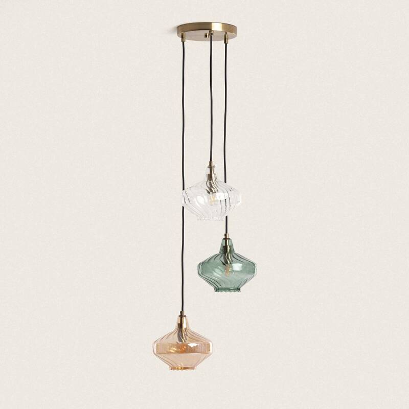 Lumexa Blasaro Hanglamp Metaal en Glas 3-lichts E14