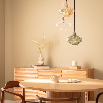Lumexa Blasaro Hanglamp Metaal en Glas 3-lichts E14