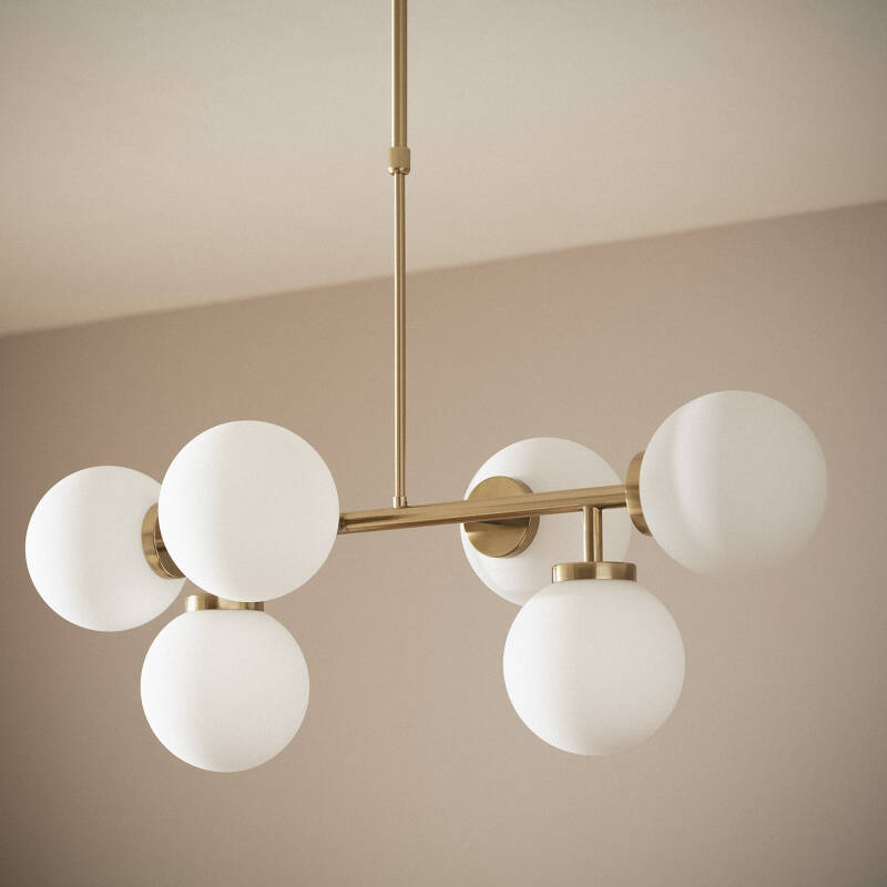 Lumexa Lautrano Hanglamp Metaal en Glas 6x E27