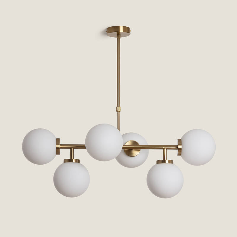 Lumexa Lautrano Hanglamp Metaal en Glas 6x E27