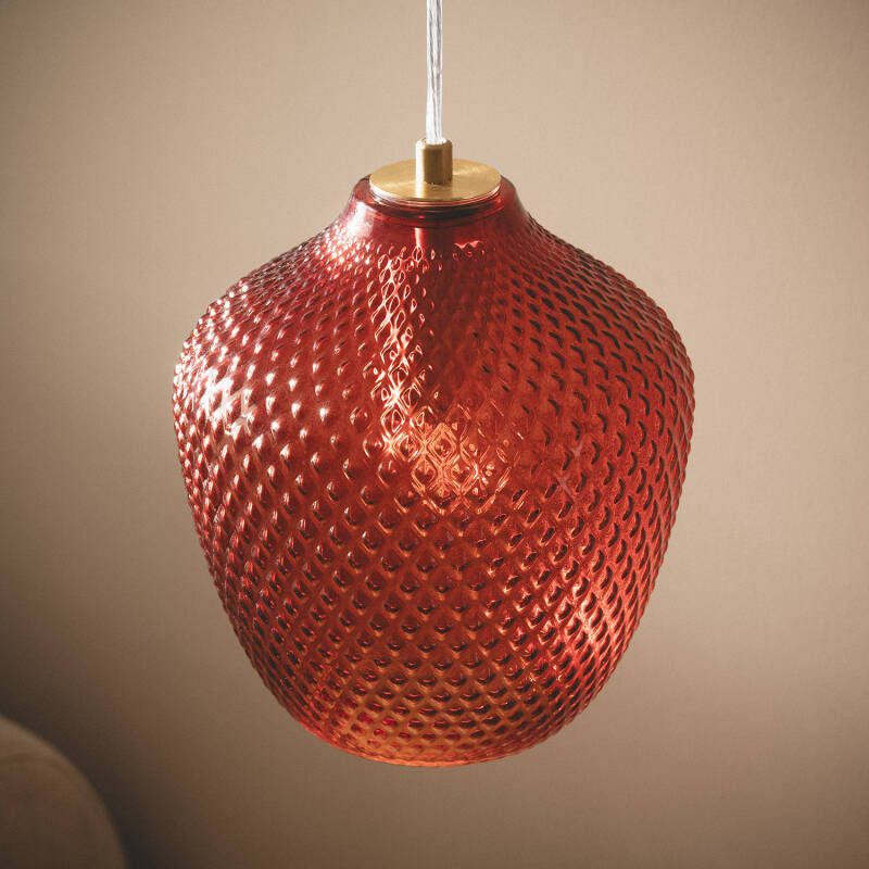 Lumexa Oradaro Hanglamp Metaal en Glas Rood