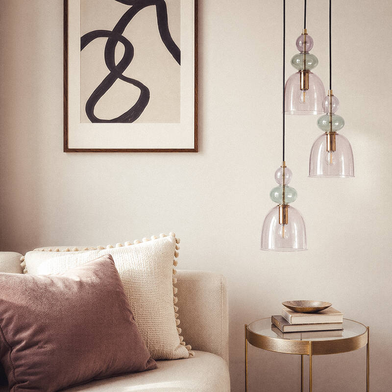 Lumexa Baudivo Hanglamp Metaal en Glas 3-lichts E14