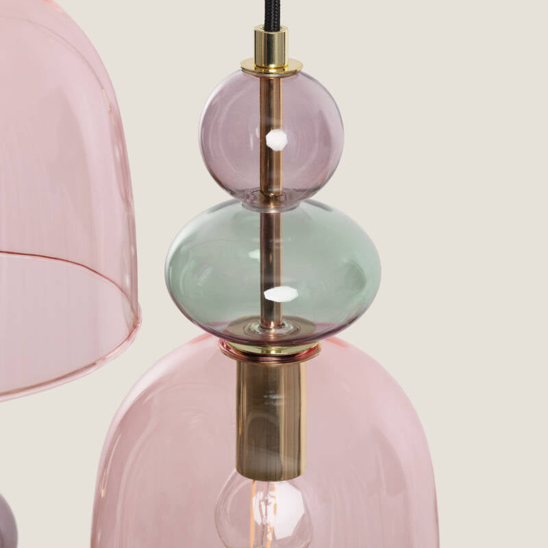 Lumexa Baudivo Hanglamp Metaal en Glas 3-lichts E14