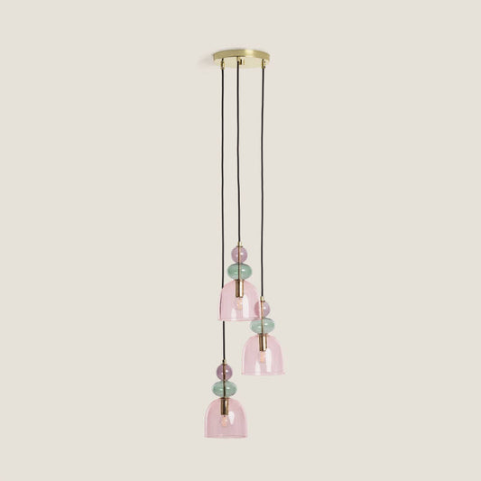 Lumexa Baudivo Hanglamp Metaal en Glas 3-lichts E14