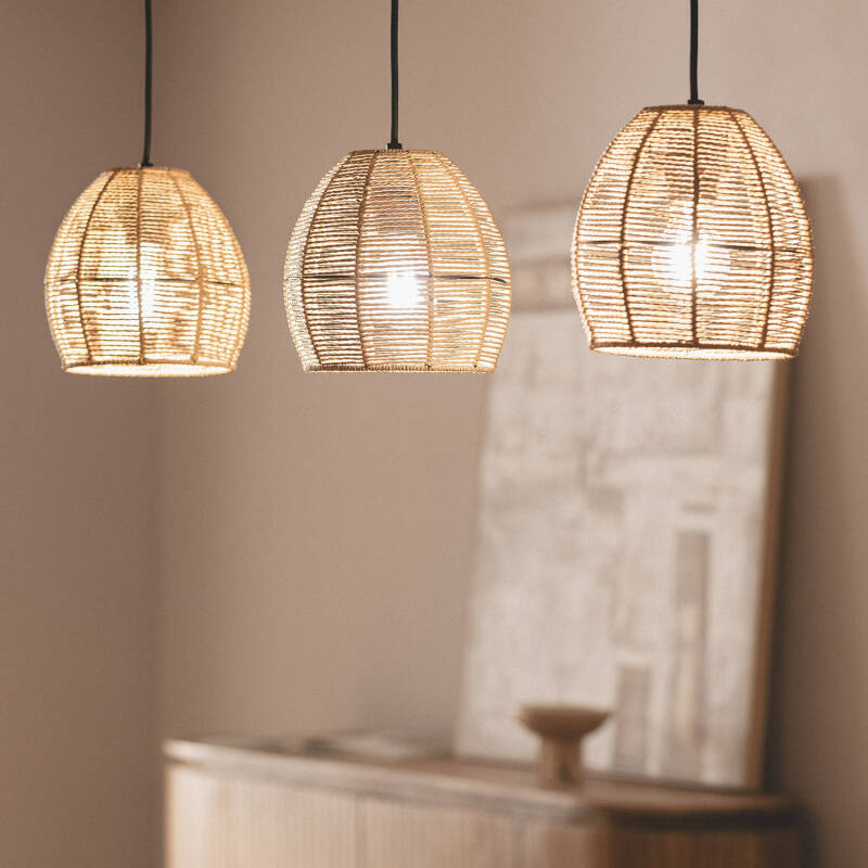 Lumexa Mahalivo Hanglamp Gevlochten Papier 3-lichts