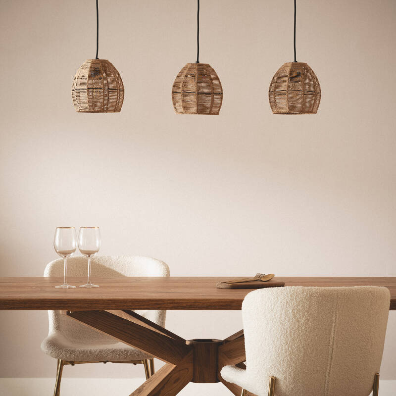 Lumexa Mahalivo Hanglamp Gevlochten Papier 3-lichts