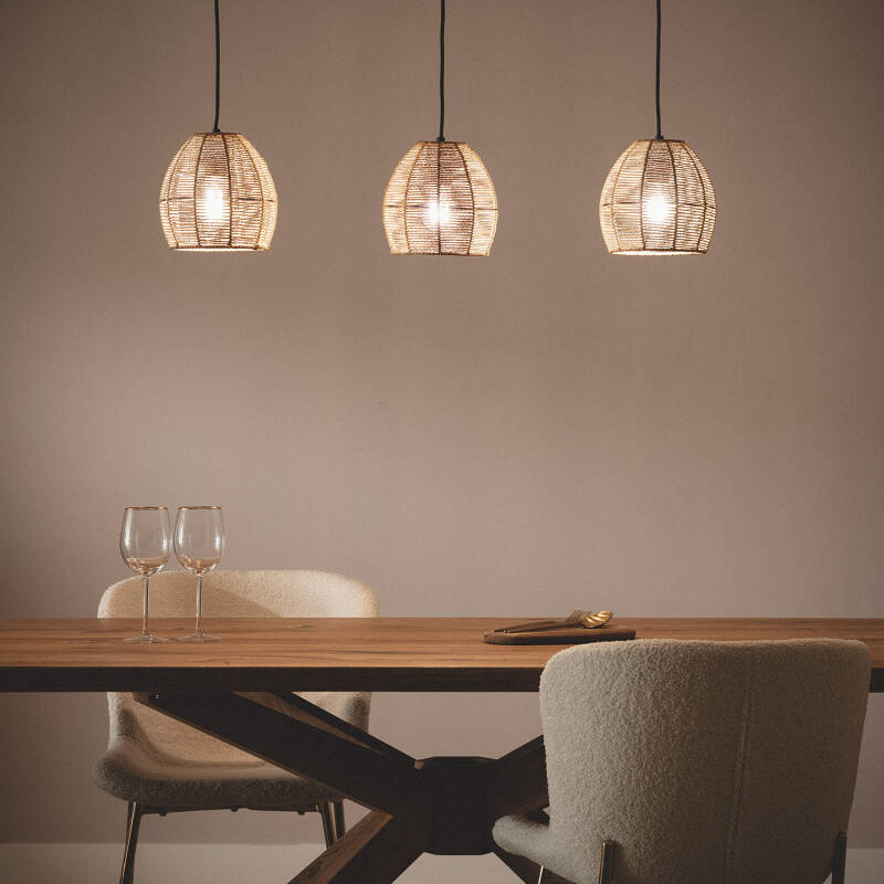 Lumexa Mahalivo Hanglamp Gevlochten Papier 3-lichts