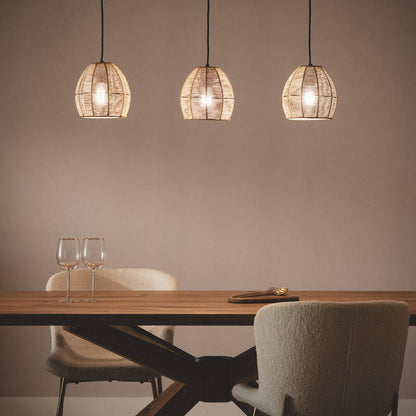 Lumexa Mahalivo Hanglamp Gevlochten Papier 3-lichts