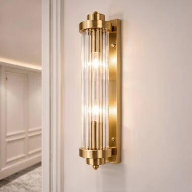 Marsaro Wandlamp Metaal en Glas Goud