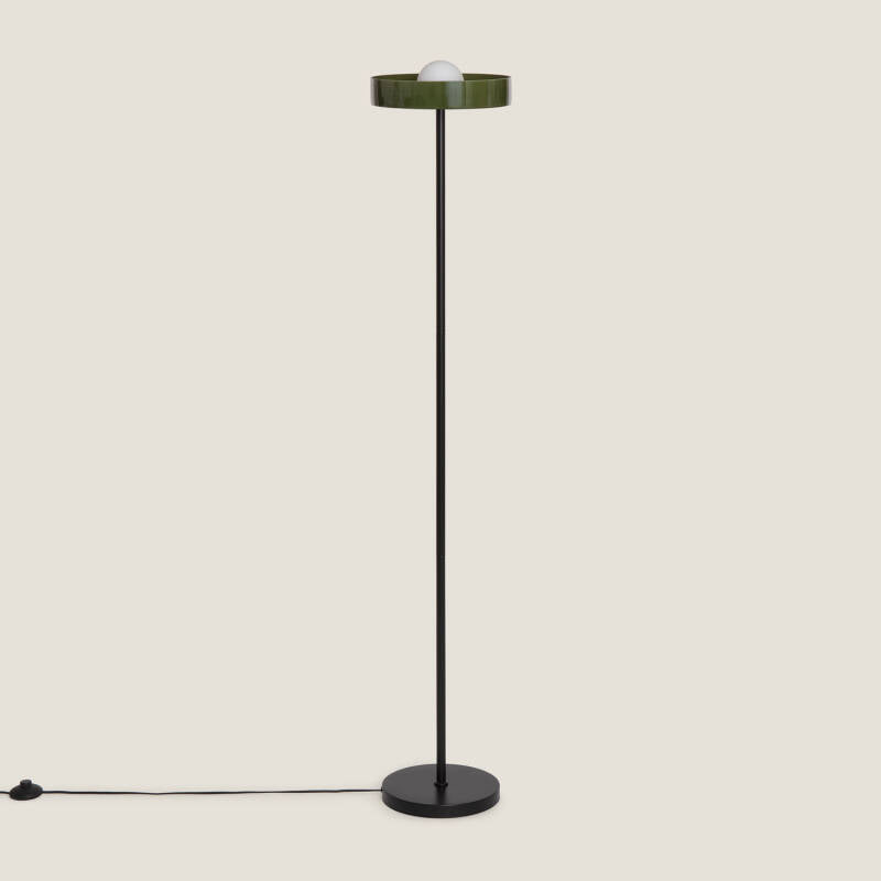 Elvaro staande lamp metaal glas groen
